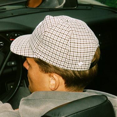 House Cap - Black & White Houndstooth