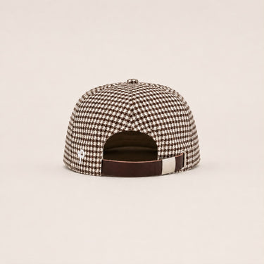House Cap - Brown & White Houndstooth